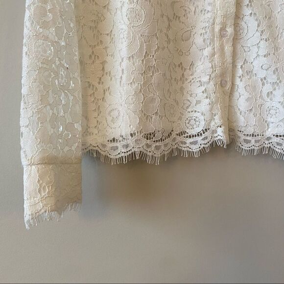 NWT-CUPCAKES & Cashmere Rosella Lace Collared Blouse (Size:Medium) - Picture 11 of 15